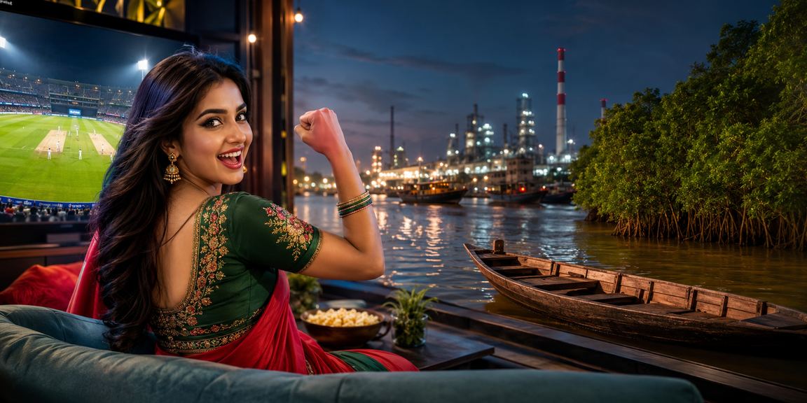সুন্দরবনের ক্রিকেট বাজির মুহূর্ত
